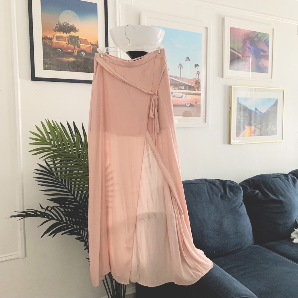 [SOLD] Blush Maxi Slit Skirt